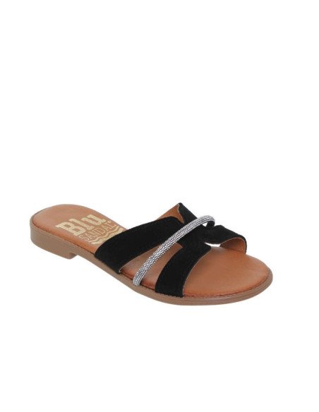 Sandalias Piel Vuelta Negras