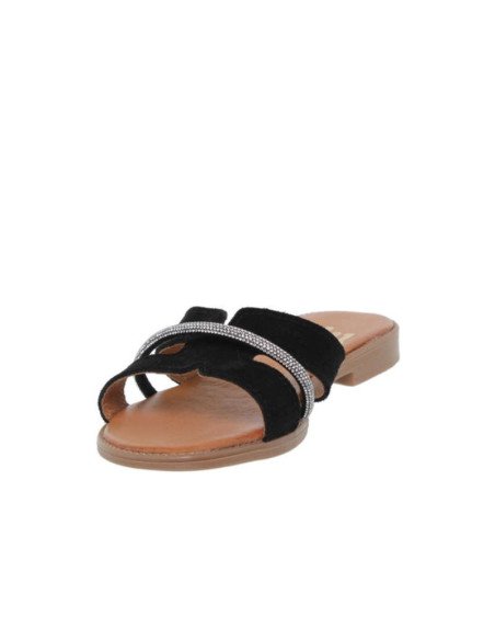 Sandalias Piel Vuelta Negras