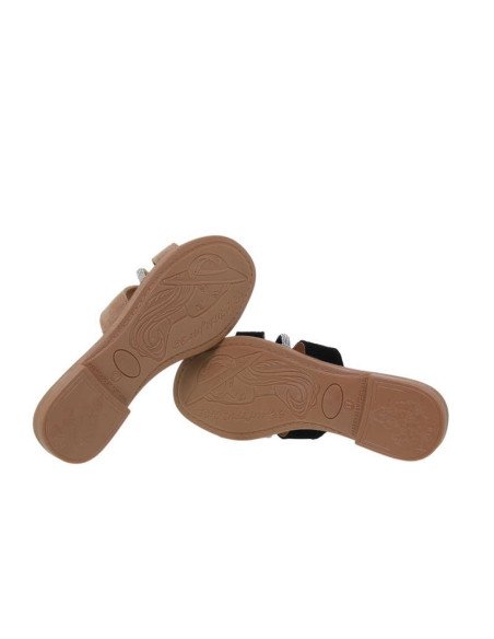 Sandalias Piel Vuelta Negras