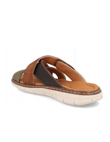 Sandalias Hombre Piel y Gel