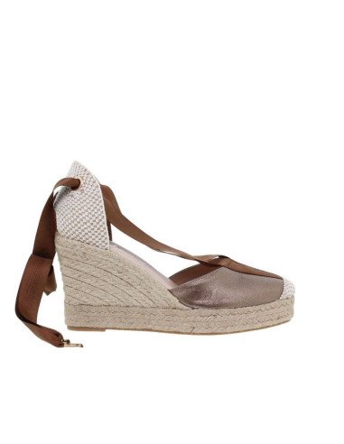 Cuñas esparto piel marrones