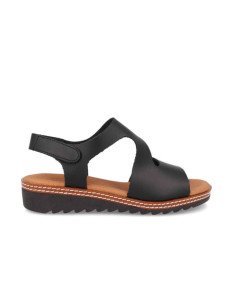 Sandalias mujer cuña negras