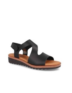 Sandalias mujer cuña negras 2
