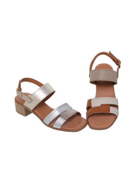 Sandalias Tacón Piel Cómodas