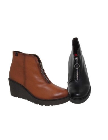 Botines cuña piel suave