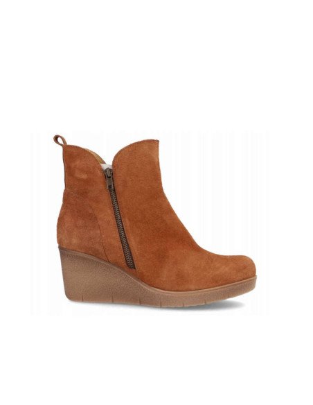 Botines mujer piel suela goma