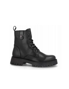 Bota militar piel mujer