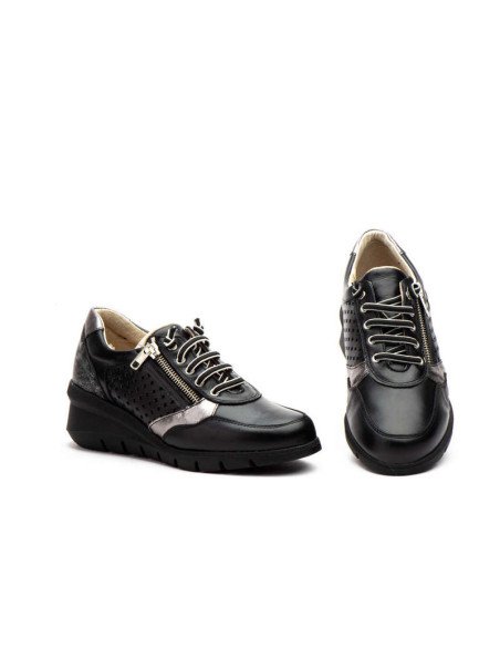 Zapatos sport piel negro