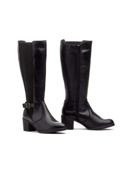 Botas altas piel negras