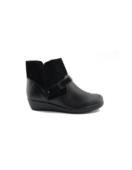 Botines Mujer Confort Piel negro