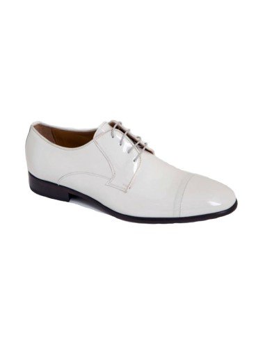 Zapato Hombre Charol Blanco