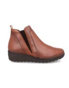 Woman Wedges Leather Ankle Boots - Comfortable - Calzadoszapatos.com