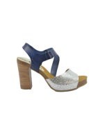 Women's Leather Heeled Sandals - 50% DISCOUNT