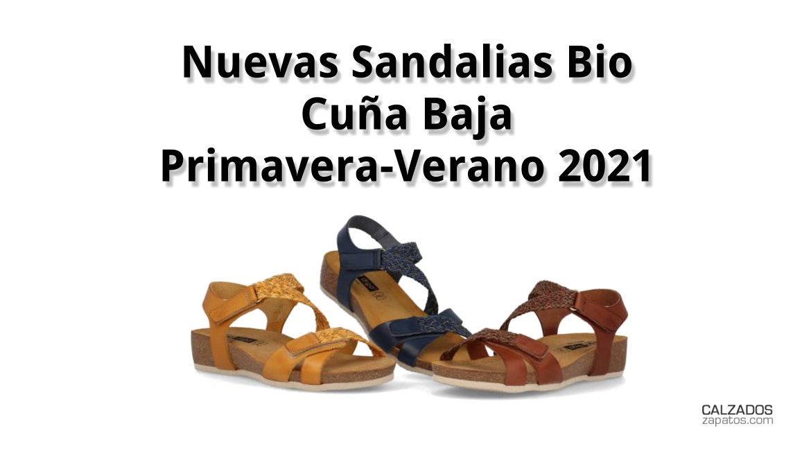 Nuevas Sandalias Bio Cuña Baja Primaver-Verano 2021