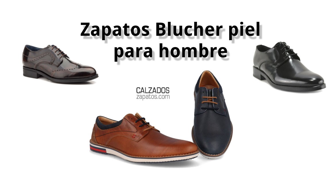 Blucher leather shoes for men