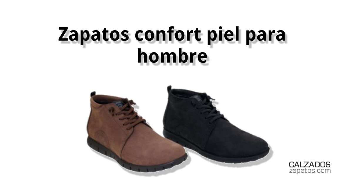 Zapatos confort piel para hombre