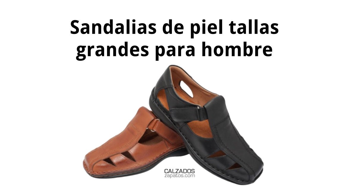Men's large size leather sandals